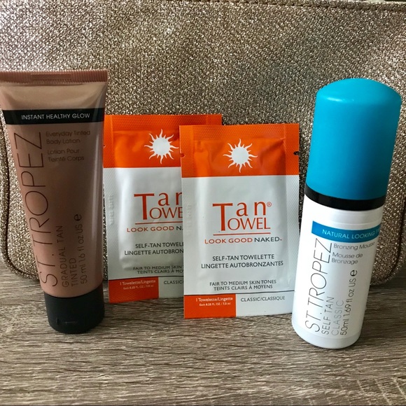 Sephora Other - Self tan bundle plus gold bag